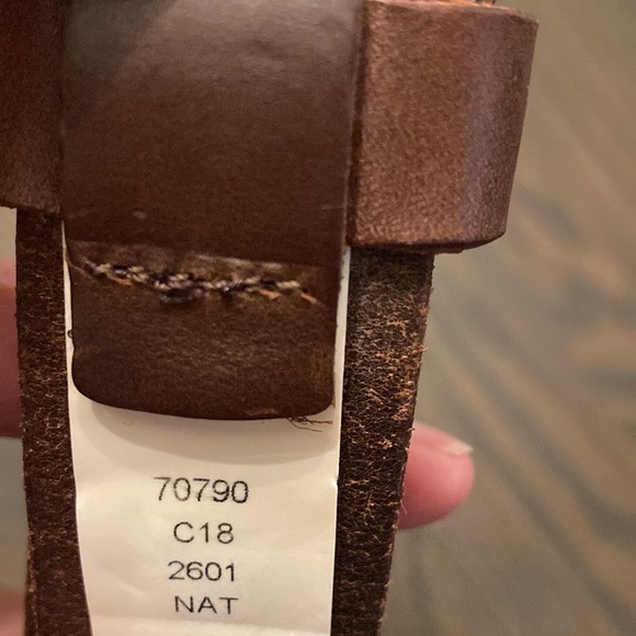 Duluth Trading Women Small Made in USA Lifetime Leather Brown Brass Belt - Picture 5 of 5